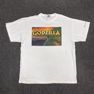 Godzilla T Shirt Logo Print Short Sleeve On Monster Island Mens Size XL